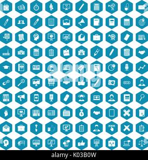 100 finance icons sapphirine violet Stock Vector