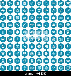 100 gambling icons sapphirine violet Stock Vector