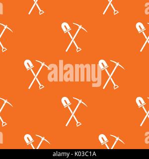 Shovel and pickaxe pattern seamless Stock Vector