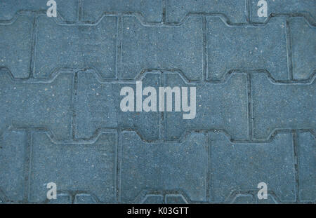 The texture of gray concrete blocks for laying tracks Stock Photo