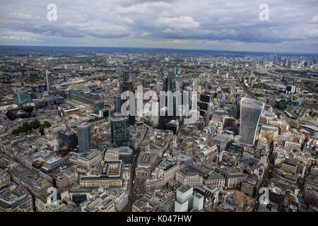 An aerial view of the skyscrapers in the City of London Stock Photo