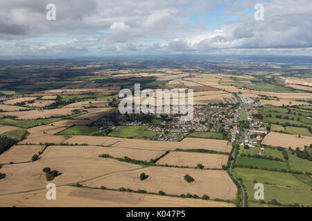 An aerial view of the village of Trimdon and surrounding County Durham countryside Stock Photo