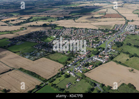An aerial view of the village of Trimdon and surrounding County Durham countryside Stock Photo