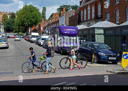 Mobile NatWest bank on Castle Street, Farnham, Surrey, England UK Stock Photo