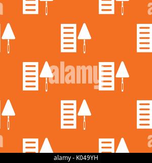 Brick and trowel pattern seamless Stock Vector