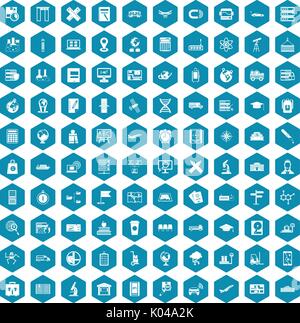 100 globe icons sapphirine violet Stock Vector