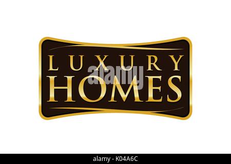 gold luxury homes sign, icon design, isolated on white background Stock Vector