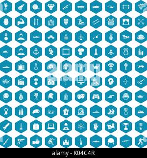 100 hero icons sapphirine violet Stock Vector