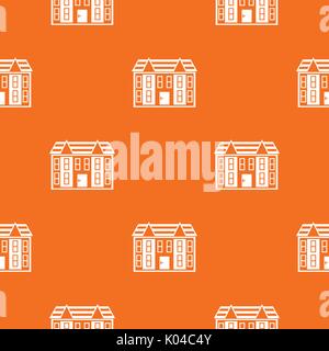 Large two-storey house pattern seamless Stock Vector