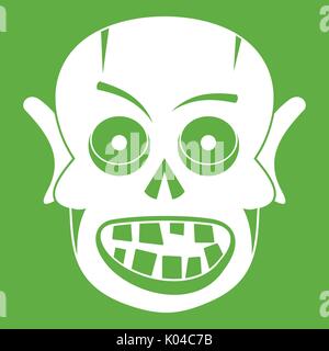 Living dead icon green Stock Vector