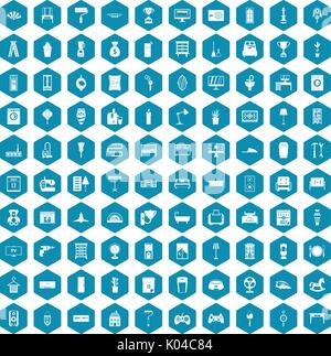 100 home icons sapphirine violet Stock Vector