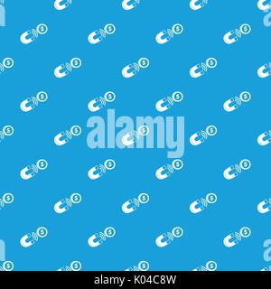Magnet with coin pattern seamless blue Stock Vector