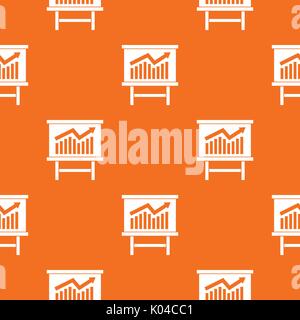 Growing chart presentation pattern seamless Stock Vector