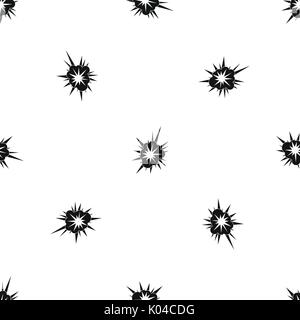 Nucleate explosion pattern seamless black Stock Vector