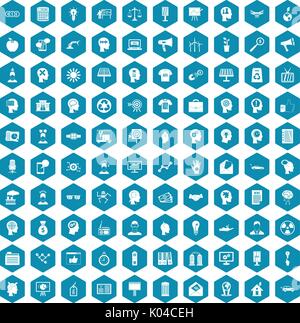 100 idea icons sapphirine violet Stock Vector