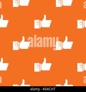 Thumbs up pattern seamless Stock Vector