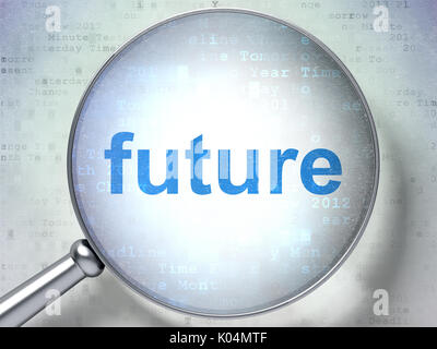 Timeline concept: Future with optical glass Stock Photo