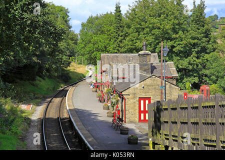 Haworth Railway Station, Haworth, West Yorkshire, England, UK. Stock Photo