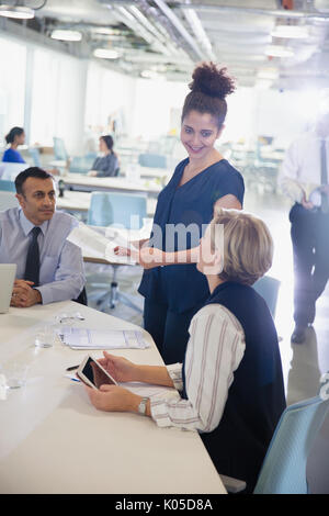 Business people talking in office meeting Stock Photo