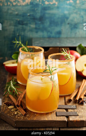 Hard apple cider cocktail with fall spices Stock Photo