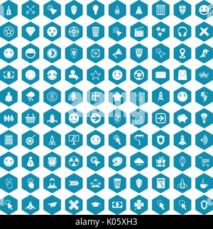 100 interface pictogram icons sapphirine violet Stock Vector