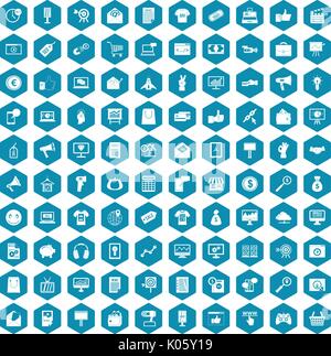 100 internet marketing icons sapphirine violet Stock Vector
