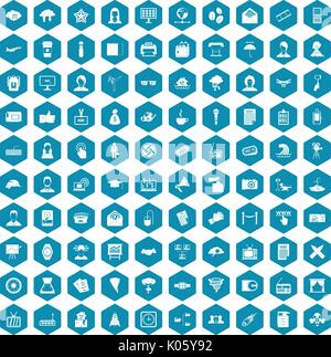100 journalist icons sapphirine violet Stock Vector