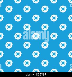 Pie chart for infographic pattern seamless blue Stock Vector
