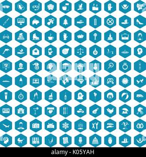 100 joy icons sapphirine violet Stock Vector