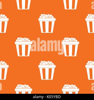 Box of popcorn pattern seamless Stock Vector