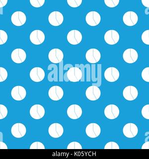 Abstract pie chart for business pattern seamless blue Stock Vector