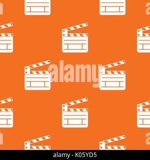 Clapperboard pattern seamless Stock Vector