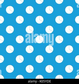 Circle chart infographic pattern seamless blue Stock Vector