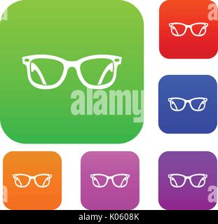 Eyeglasses set collection Stock Vector