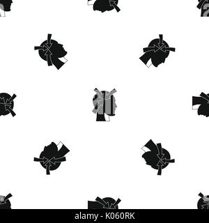 Head with arrows pattern seamless black Stock Vector
