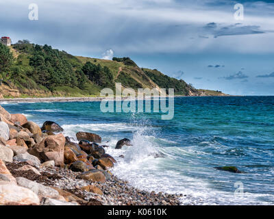 Sletterhage beach in Denmark with Tyskertaarnet Stock Photo