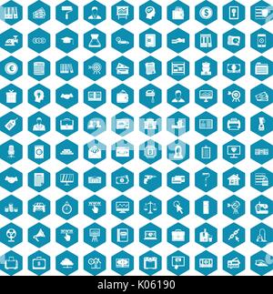100 lending icons sapphirine violet Stock Vector