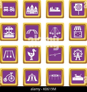 Park icons set purple Stock Vector Image & Art - Alamy