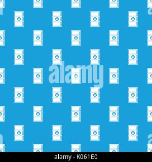Oil barrel pattern seamless blue Stock Vector