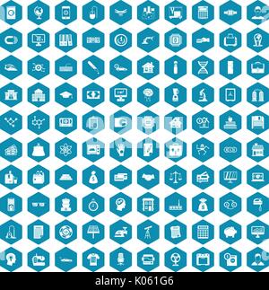 100 loans icons sapphirine violet Stock Vector