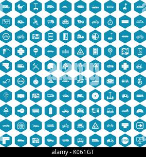 100 location icons sapphirine violet Stock Vector