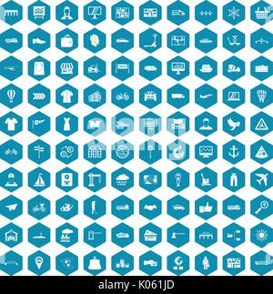100 logistic and delivery icons sapphirine violet Stock Vector