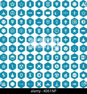 100 logotype icons sapphirine violet Stock Vector