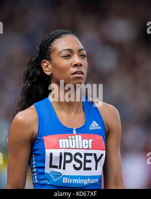 Birmingham, UK. 20th Aug, 2017. Charlene LIPSEY of USA during the 800m at the Muller Grand Prix Birmingham Athletics at Alexandra Stadium, Birmingham, England on 20 August 2017. Photo by Andy Rowland. Credit: Andrew Rowland/Alamy Live News Stock Photo