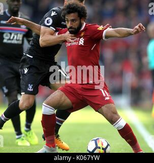 MOHAMED SALAH LIVERPOOL FC LIVERPOOL FC ANFIELD LIVERPOOL ENGLAND 19 August 2017 Stock Photo