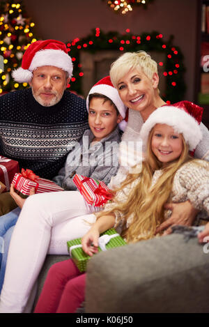 Portrait of a very happy family Stock Photo