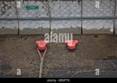 Mooring bollards Stock Photo