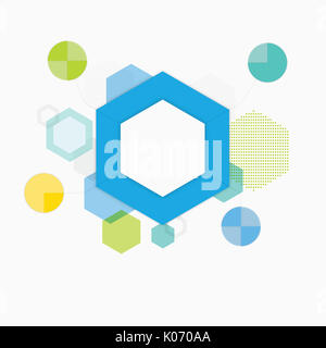 Infographic diagrams of hexagons Stock Photo