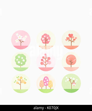 Set of tree icons Stock Photo - Alamy