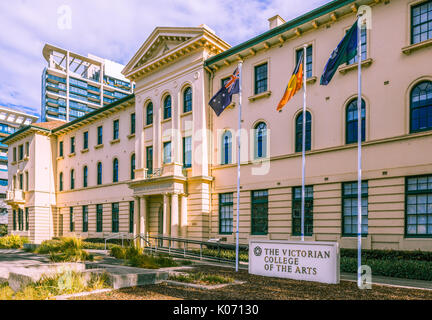 Melbourne, Australia - July 29, 2017: The Victorian College of The Arts. Elizabeth Murdoch Building facade Stock Photo